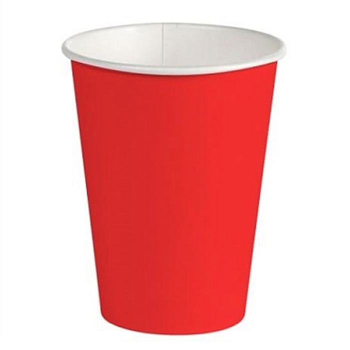 Стакан бумажный 1сл. SP12, 300/355мл цвет Красный Стакан бумажный 1сл. SP12, 300/355мл цвет Красный