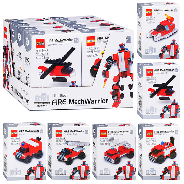 Конструктор 997A "Робот пожарник" в коробке Конструктор 997A "Робот пожарник" в коробке