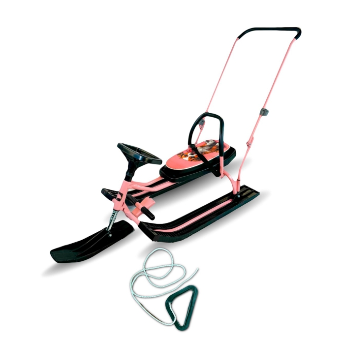 Игрушка Снегокат детский 140 "Go Go" разборный классический c П-образным толкателем (Сладкоежка)