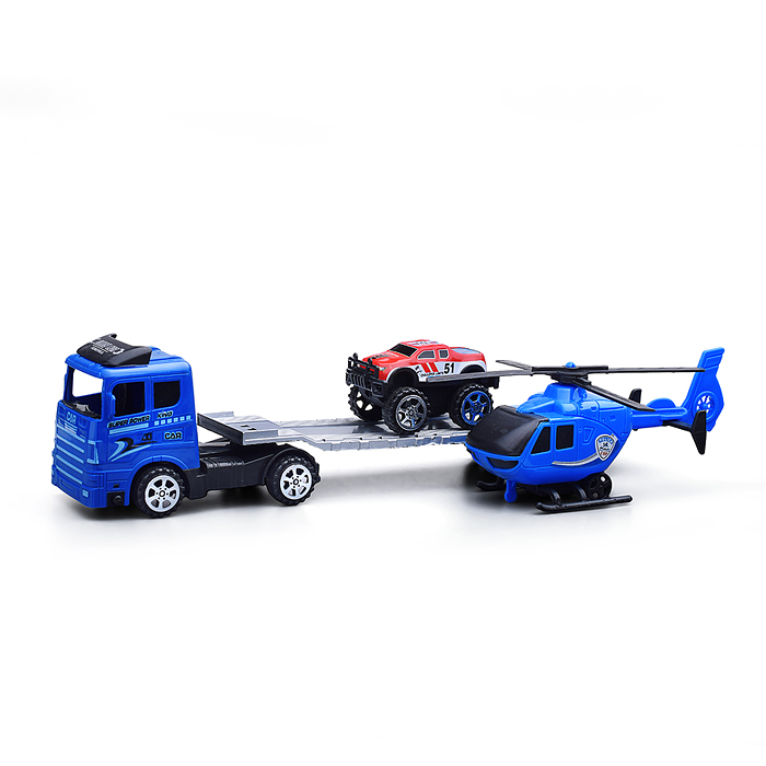 Фото к товару Автовоз 880Q-14 с машинкой и вертолётом, под колпаком Автовоз 880Q-14 с машинкой и вертолётом, под колпаком