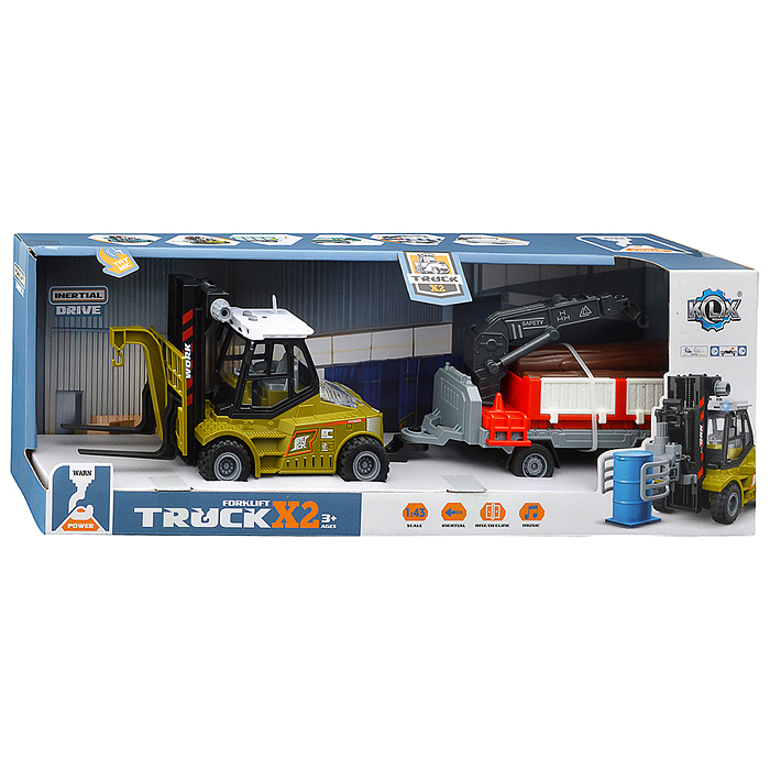 Машина KLX900-55 "Вилочный погрузчик" (свет, звук) в коробке