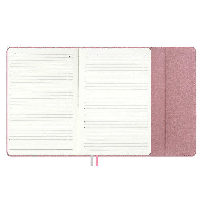 Фото к товару Ежедневник недатированный Escalada, А5, 160 л., Наппа розовый Ежедневник недатированный Escalada, А5, 160 л., Наппа розовый