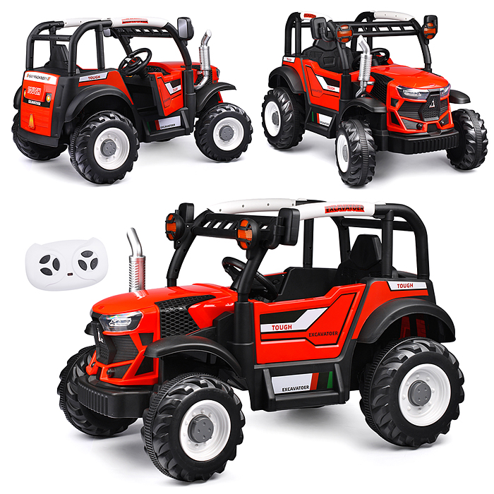 Электромобиль U023426Y 12V4.5A с двойным приводом, красный сломана передняя стойка не работают фары 