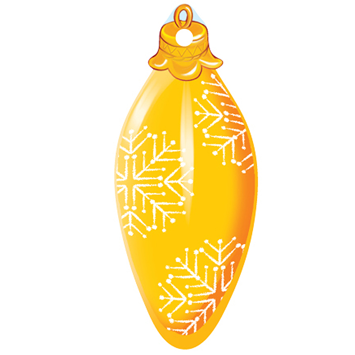 Вырубная фигурка "Сосулька желтая" (двухсторонняя) Вырубная фигурка "Сосулька желтая" (двухсторонняя)
