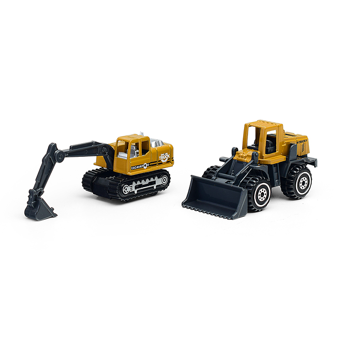 Автовоз 8652B со строительными машинами, в коробке