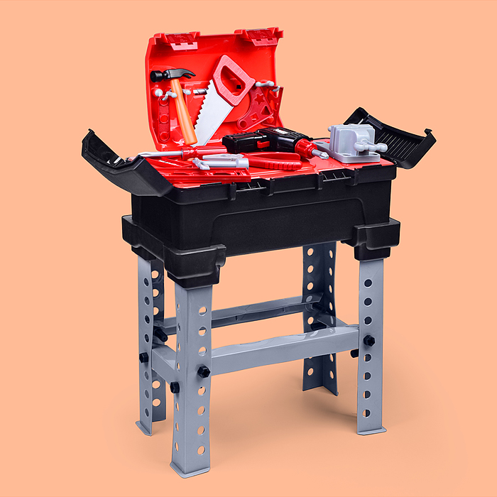 Фото к товару Набор интсрументов T1803B "Юный строитель" в коробке Набор интсрументов T1803B "Юный строитель" в коробке