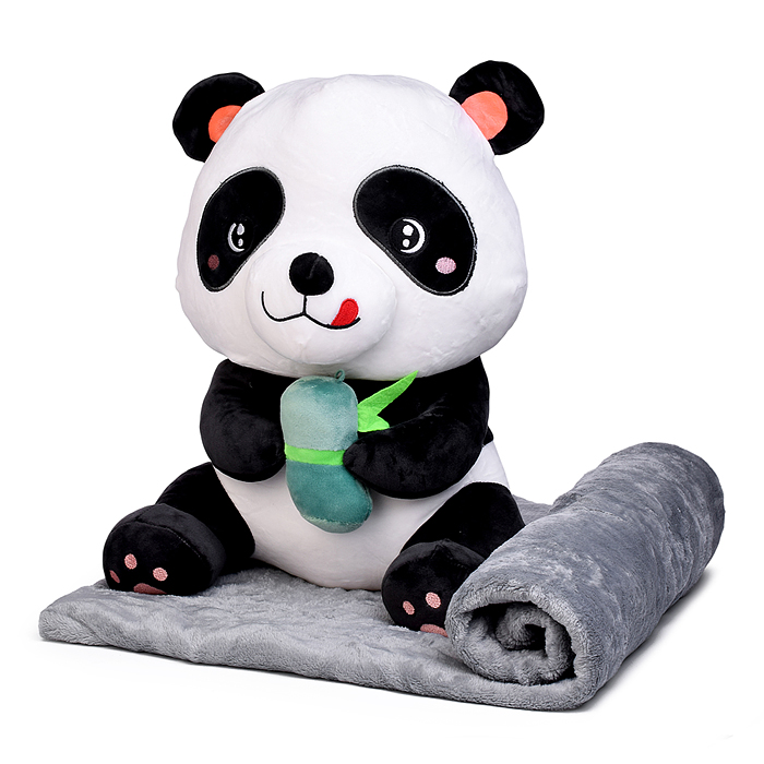 Мягкая игрушка "Медведь" М1566 с пледом (110х160)