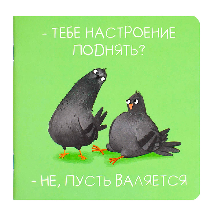 Блокнот 32 л, "Озорные голуби" 130х130 мм, Блокнот 32 л, "Озорные голуби" 130х130 мм,