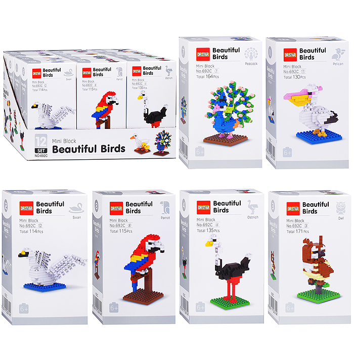 Конструктор 692C "Птица" (в ассортименте) в коробке Конструктор 692C "Птица" (в ассортименте) в коробке