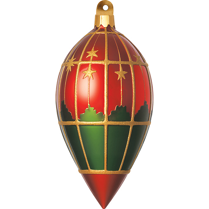 Вырубная фигурка "Елочная игрушка" (двухсторонняя, ВД-лак)