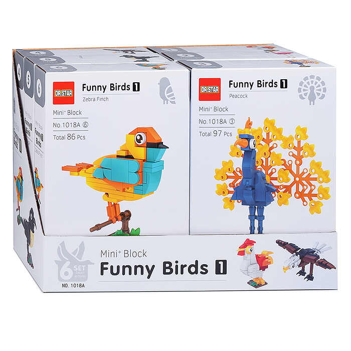 Фото к товару Конструктор 1018A "Экзотическая птица" (в ассортименте) в коробке Конструктор 1018A "Экзотическая птица" (в ассортименте) в коробке