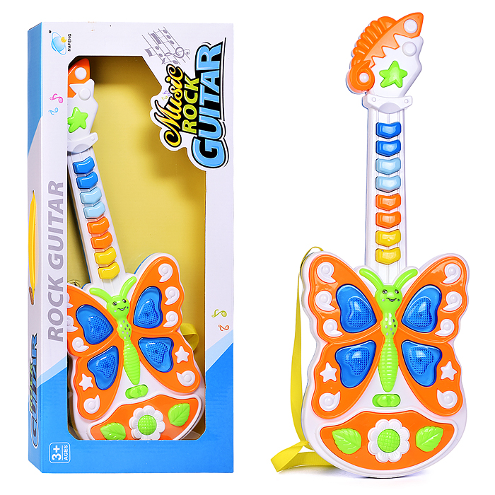 Гитара 663G "Яркая бабочка" в коробке