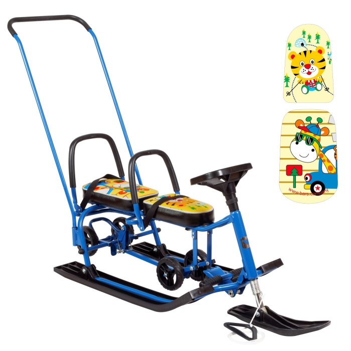 Игрушка Снегокат детский 507 "TWINS BABY Wheel" для двоих (Жирафик)