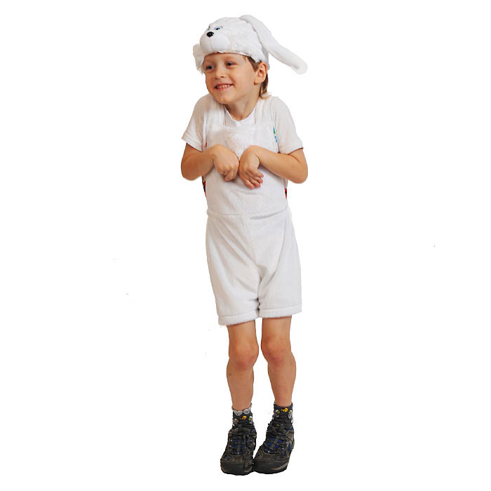 Изделие швейное "Набор карнавальный "Зайчик белый" ткань-плюш (рост 92-122) Изделие швейное "Набор карнавальный "Зайчик белый" ткань-плюш (рост 92-122)