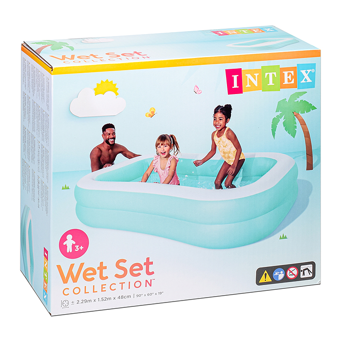 Фото к товару Бассейн надувной «Мандарин», 229 х 152 х 48 см, от 3 лет, 57181NP INTEX Бассейн надувной «Мандарин», 229 х 152 х 48 см, от 3 лет, 57181NP INTEX