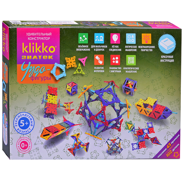 Удивительный конструктор "Чудо фигуры 43в1" (102 дет.) Удивительный конструктор "Чудо фигуры 43в1" (102 дет.)