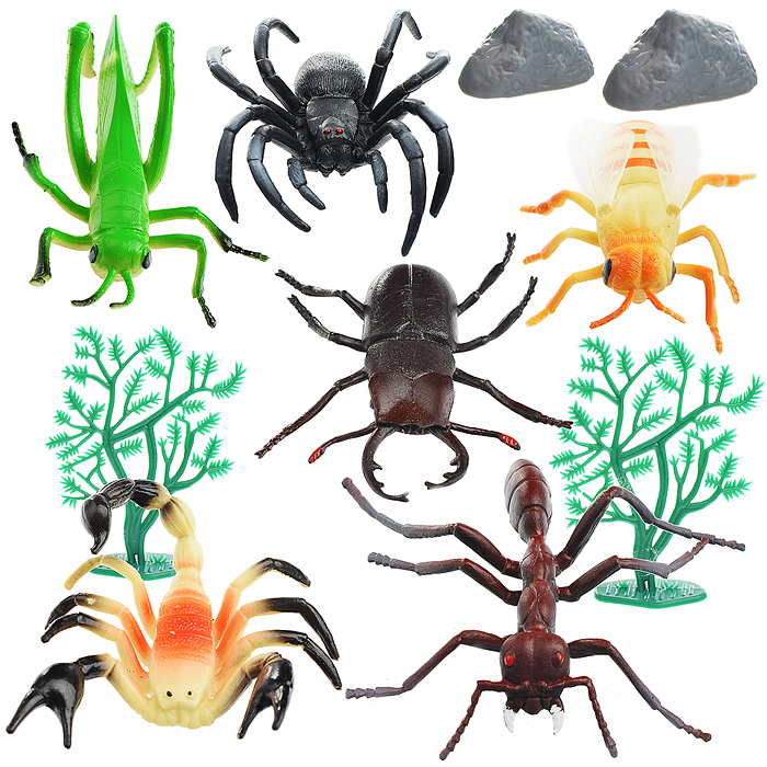 Набор животных "Насекомые" 10шт. в пакете