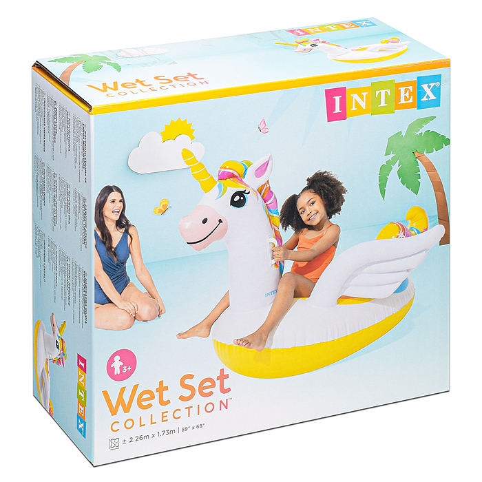 Фото к товару Плот для плавания «Единорог» 201 х 140 х 97 см, от 3 лет, 57561NP INTEX Плот для плавания «Единорог» 201 х 140 х 97 см, от 3 лет, 57561NP INTEX