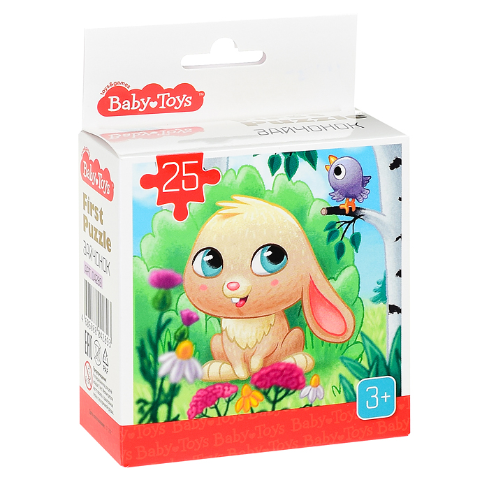 Пазл First Puzzle "Зайчонок" (25 эл) Baby Toys Пазл First Puzzle "Зайчонок" (25 эл) Baby Toys