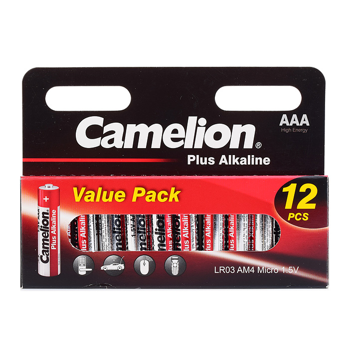 Батарейки алкалиновые Camelion Plus Alkaline LR03-HP12 LR03 BL12 Батарейки алкалиновые Camelion Plus Alkaline LR03-HP12 LR03 BL12
