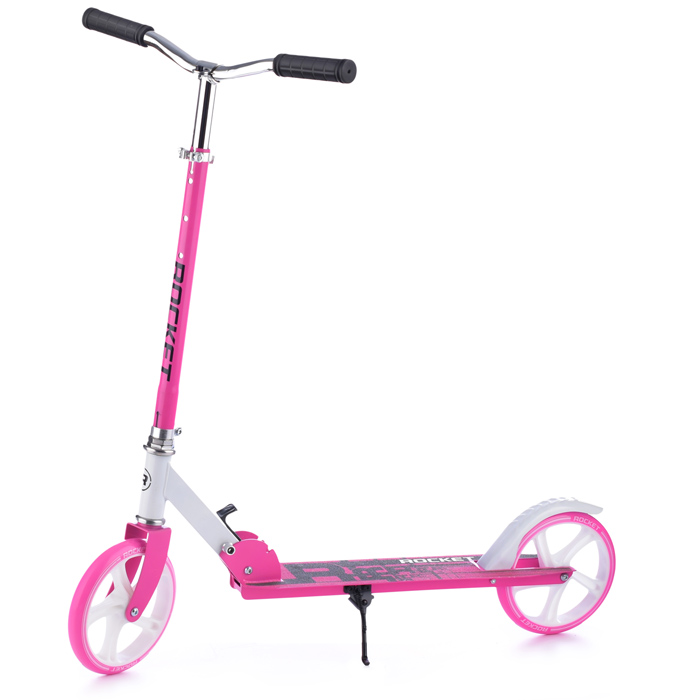 Фото к товару Самокат 2-х колесный ROCKET,колеса PU/ 200 мм,ABEC 7, розовый Самокат 2-х колесный ROCKET,колеса PU/ 200 мм,ABEC 7, розовый