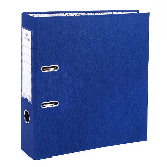 Папка с арочным механизмом A4 75 мм PP разобранная, металлическая окантовка, синяя