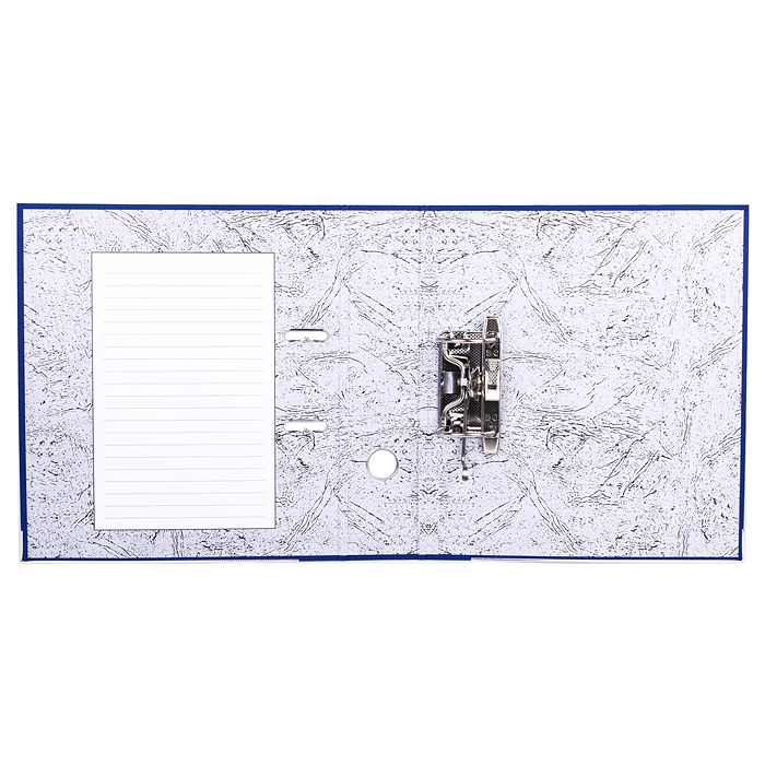 Папка с арочным механизмом A4 75 мм PP разобранная, металлическая окантовка, синяя