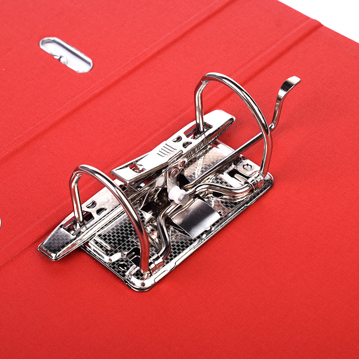 Папка с арочным механизмом A4 75 мм PP двусторонний разобранная, металлическая окантовка, красная