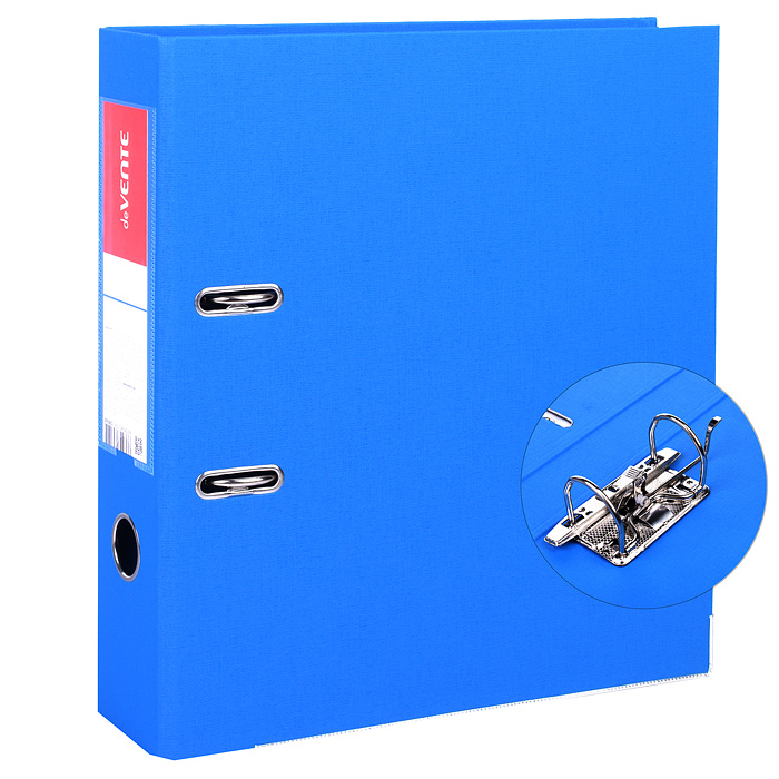 Папка с арочным механизмом A4 75 мм PP двусторонний разобранная, металлическая окантовка, голубая