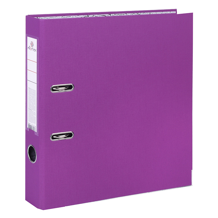 Папка с арочным механизмом A4 50 мм PP разобранная, металлическая окантовка, фиолетовая