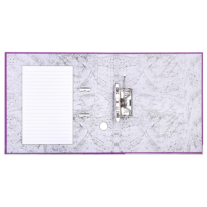 Папка с арочным механизмом A4 50 мм PP разобранная, металлическая окантовка, фиолетовая