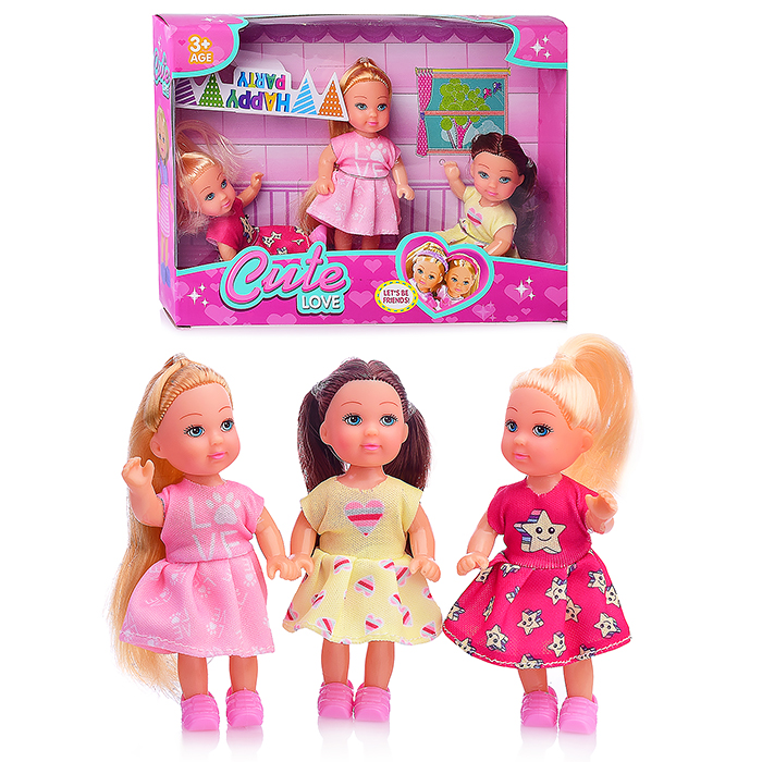 Набор кукол "Подружки" SM011-6 с аксессуарами, в коробке Набор кукол "Подружки" SM011-6 с аксессуарами, в коробке