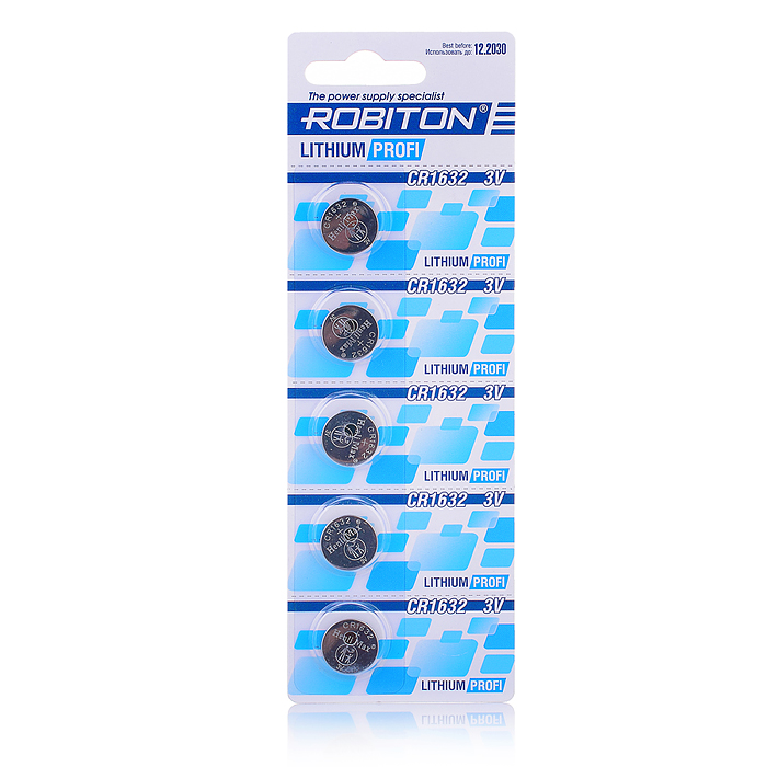 Батарейки литиевые ROBITON PROFI R-CR1632-BL5 CR1632 BL5 Батарейки литиевые ROBITON PROFI R-CR1632-BL5 CR1632 BL5
