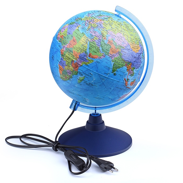 Глобус Земли политический 210 мм. с подсветкой КлассикЕвро Глобус Земли политический 210 мм. с подсветкой КлассикЕвро