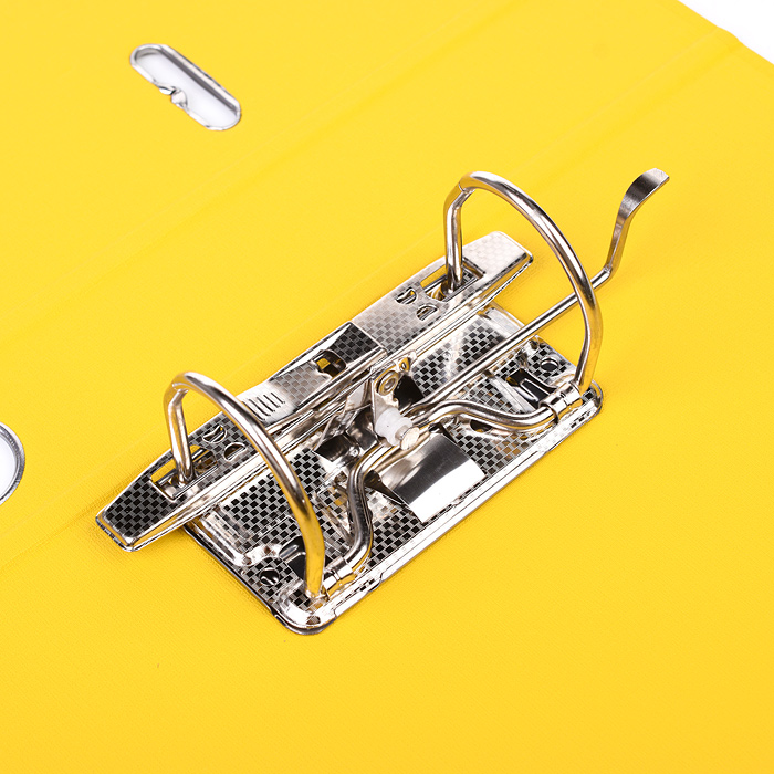 Папка с арочным механизмом A4 75 мм PP двусторонний разобранная, металлическая окантовка, желтая