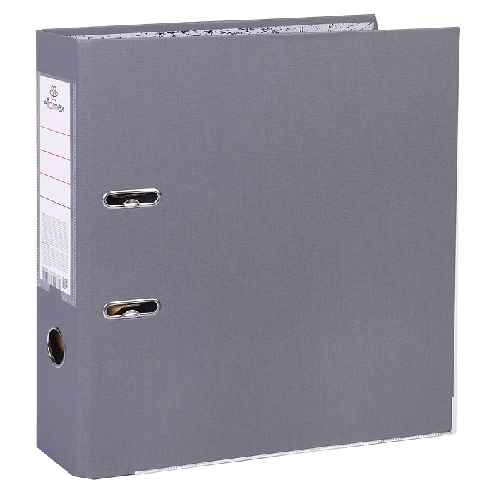 Фото к товару Папка с арочным механизмом A4 75 мм PP разобранная, металлическая окантовка, серая Папка с арочным механизмом A4 75 мм PP разобранная, металлическая окантовка, серая