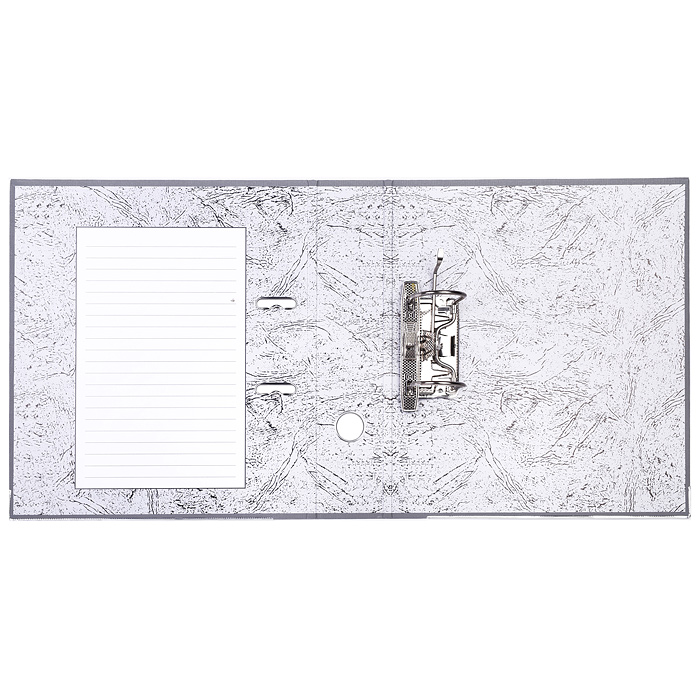 Фото к товару Папка с арочным механизмом A4 75 мм PP разобранная, металлическая окантовка, серая Папка с арочным механизмом A4 75 мм PP разобранная, металлическая окантовка, серая