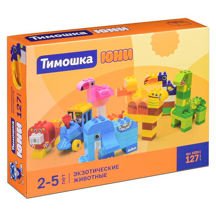 Конструктор "Экзотические животные" 127 деталей Конструктор "Экзотические животные" 127 деталей