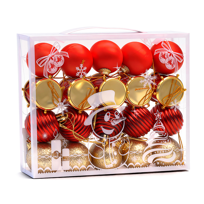 Фото к товару Набор новогодних украшений S2527 "Новогодние огоньки" (20шт х 4см) Набор новогодних украшений S2527 "Новогодние огоньки" (20шт х 4см)