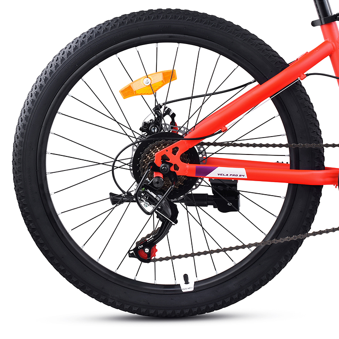 Фото к товару Велосипед 24" Rocket Vela Pro 24 , цвет красный, размер 13" Велосипед 24" Rocket Vela Pro 24 , цвет красный, размер 13"