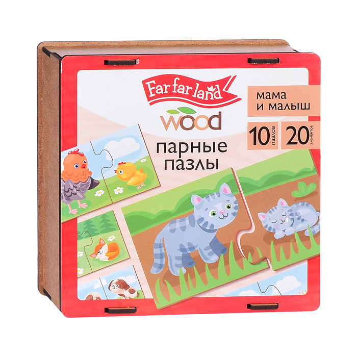 Пазлы зигзаг "Мама и малыш" (деревянная) Пазлы зигзаг "Мама и малыш" (деревянная)