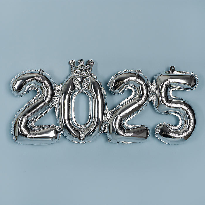 Фото к товару Шар с клапаном (17''/43 см) Мини-цифра, 2025, Серебро, 1 шт. в уп. Шар с клапаном (17''/43 см) Мини-цифра, 2025, Серебро, 1 шт. в уп.