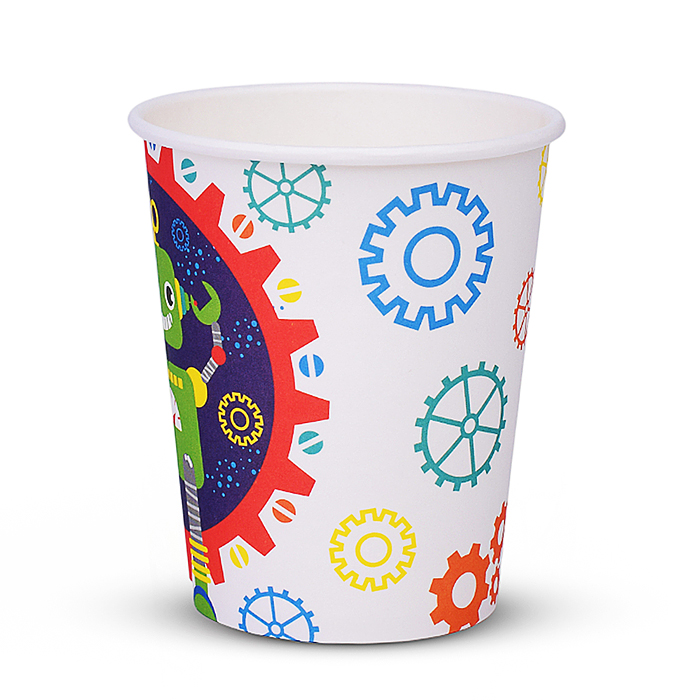 Фото к товару Набор посуды одноразовой 00-7489 "Робот" стаканы (10 шт) Набор посуды одноразовой 00-7489 "Робот" стаканы (10 шт)