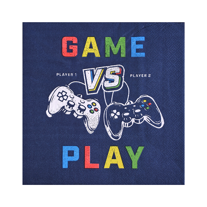 Фото к товару Набор посуды одноразовой 00-7504 "Игра" салфетки (20 шт) Набор посуды одноразовой 00-7504 "Игра" салфетки (20 шт)