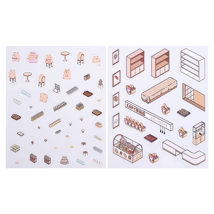 Набор наклеек 00-7393 "Кафе для капибар"