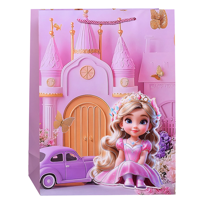 Пакет подарочный 00-7425 "Королевство радости" 40*30*12см