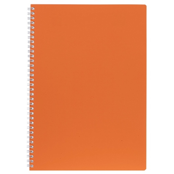 Тетрадь 96л. А4 клетка "Шафран" на гребне перфорация на отрыв, ламинация Soft-touch SoloMatt 