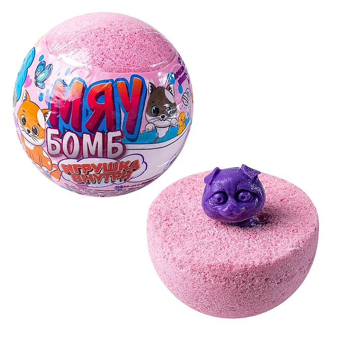 Фото к товару Детский бурлящий шар "Звер бомб" клубника (с игрушкой) 130г Детский бурлящий шар "Звер бомб" клубника (с игрушкой) 130г