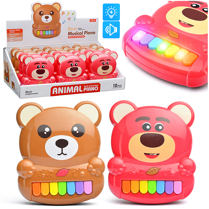 Пианино 8889-1B "Музыкальный мишка" в коробке