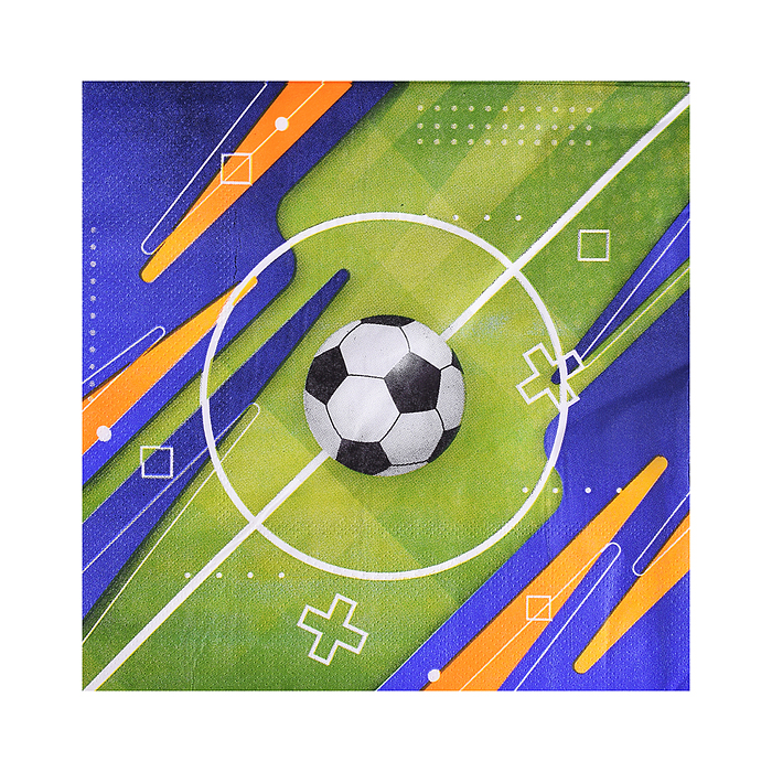 Фото к товару Набор посуды одноразовой 00-7510 "Футбол" салфетки (20 шт) Набор посуды одноразовой 00-7510 "Футбол" салфетки (20 шт)